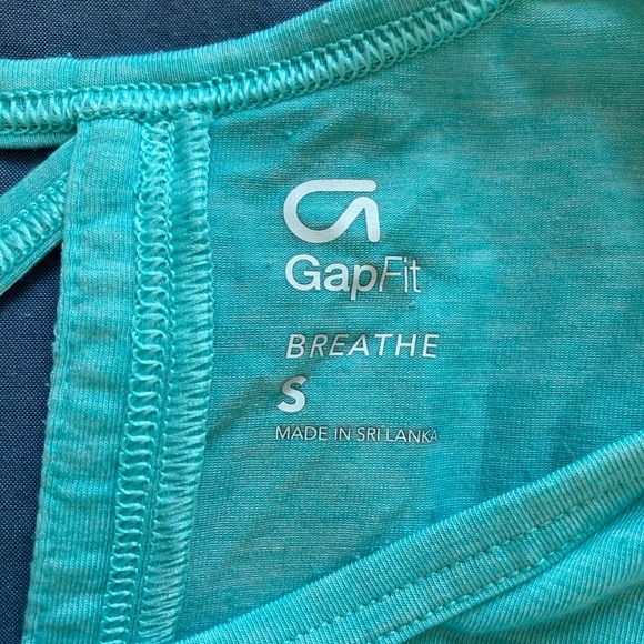 GAP Turquoise Athletic Tank with Back Cutout - Picture 3 of 3